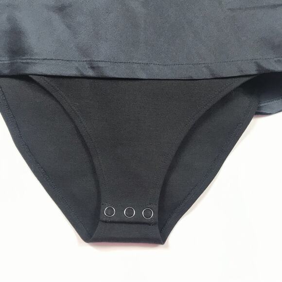 RtA Livia 100% Silk And Stretch-tulle Bodysuit - Black - Picture 9 of 15